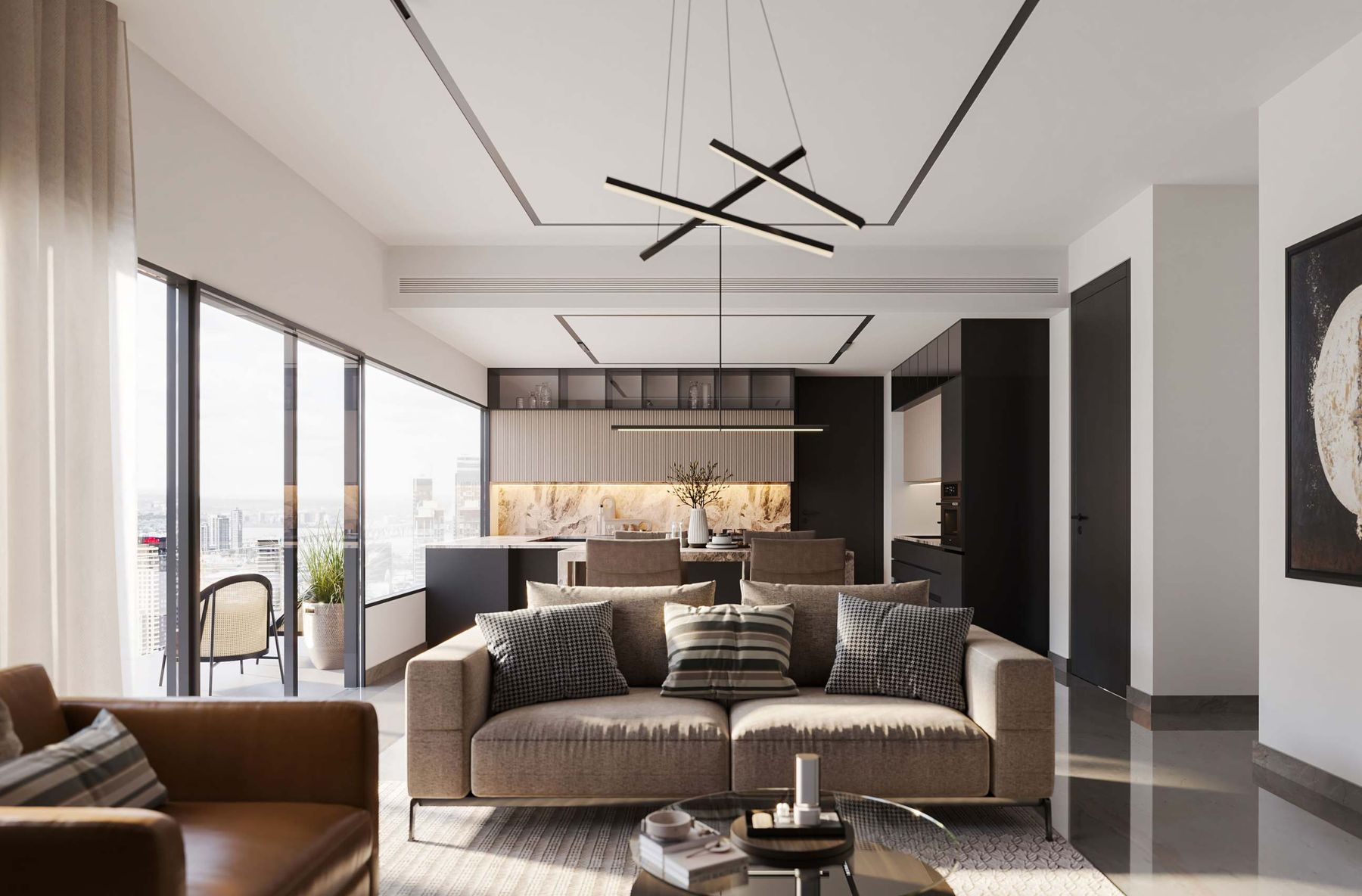 Living and dining area