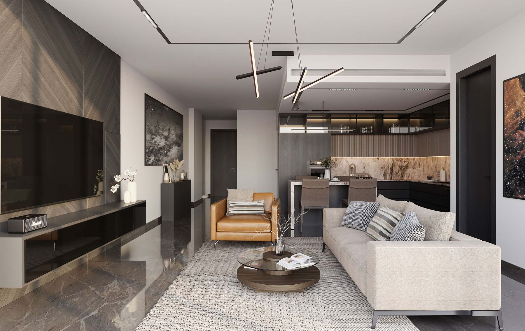 Open-plan living area