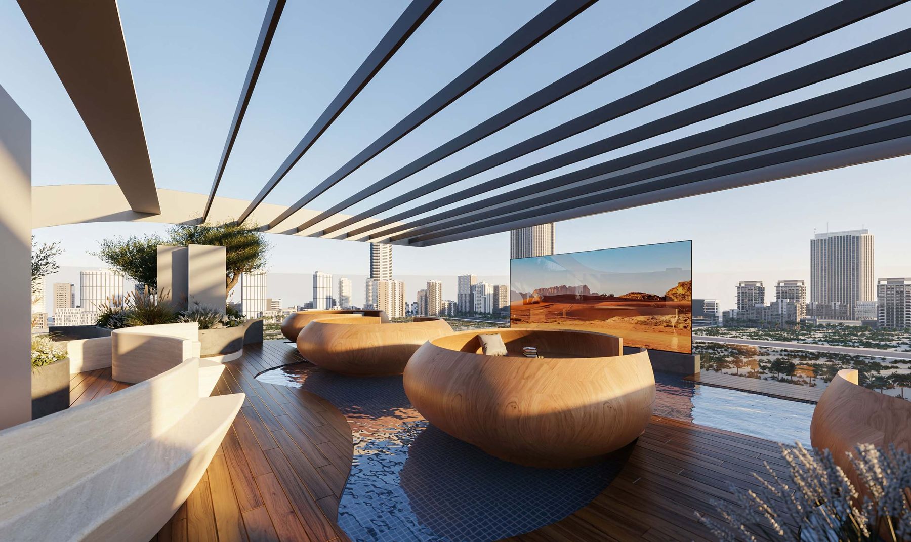 Rooftop lounge