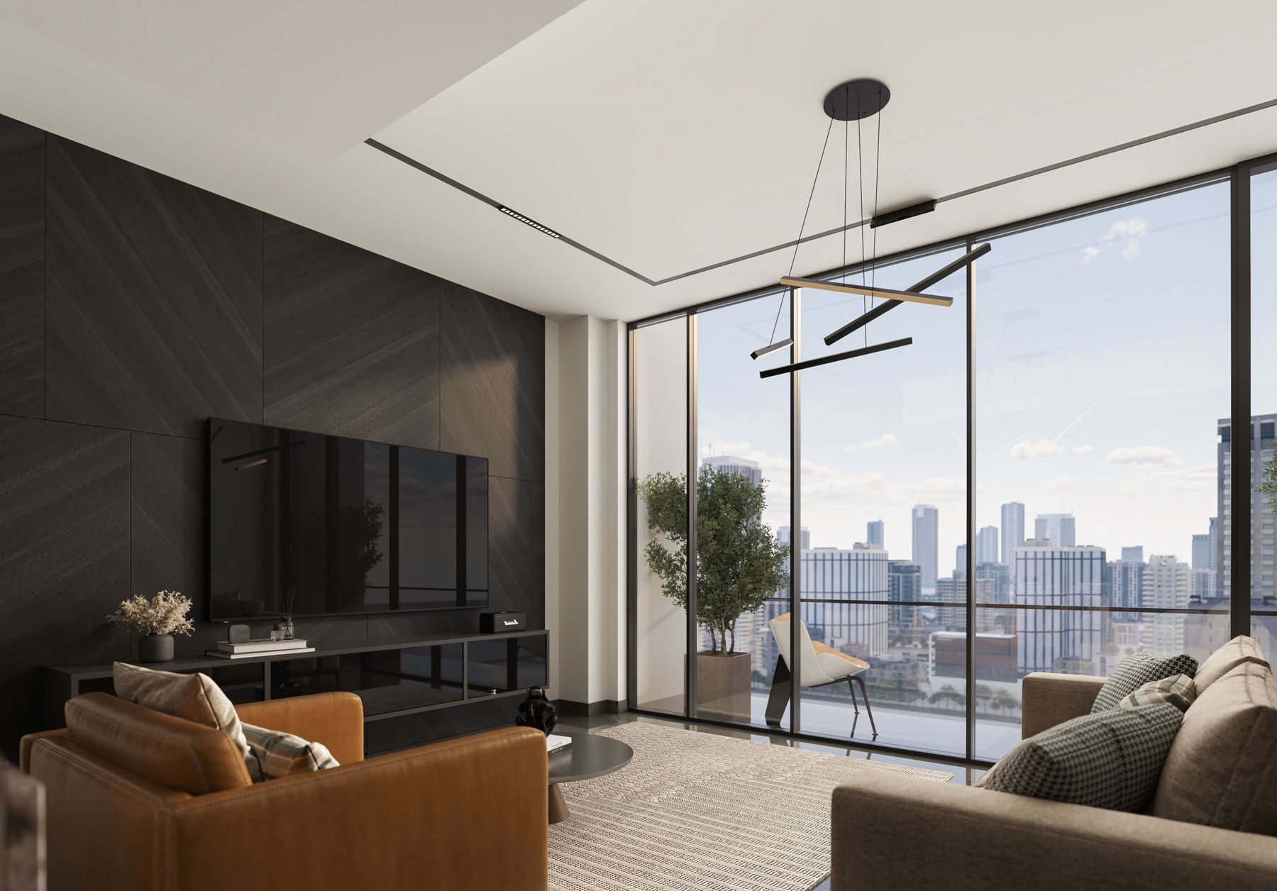 Living room with terrace